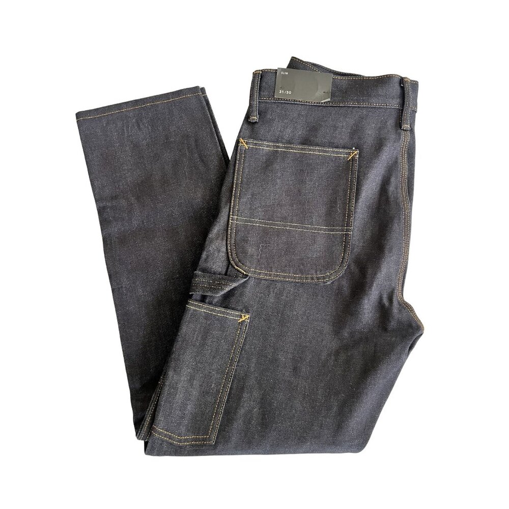 American Eagle AirFlex+ Slim Raw Hem Dark Wash Jeans 31x30 NWT